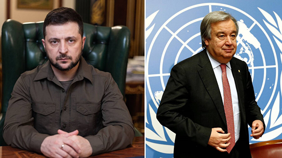 Ukrayna Devlet Başkanı Zelenskiy ve BM Genel Sekreteri Gutierrez telefonda görüştü