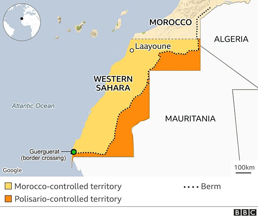 Sakiyetu’l-Hamra ve Vadiü’z-Zeheb adlı iki ana bölgeden oluşan ve Fas’ın fiili egemenliği altında olan Batı Sahra bölgesi, uzun yıllardır Fas-Cezayir-İspanya üçgeninde çözülemeyen bir sorun.