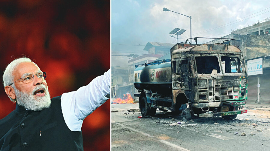 Hindistan etnik şiddetin son misali.