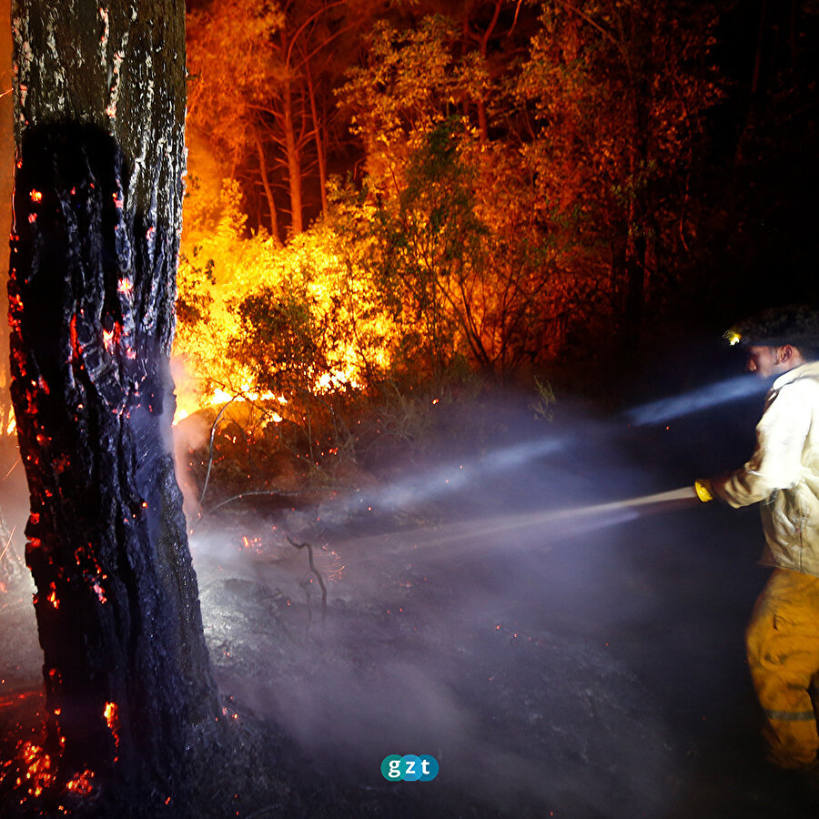 Antalya'nın Kemer ilçesinde orman yangını