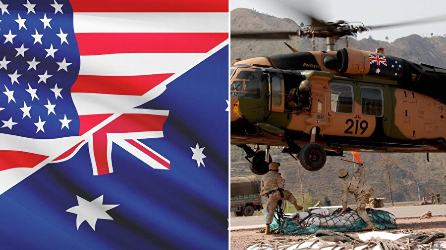 Avustralya helikopteri düştüğü için tatbikata ara verildi