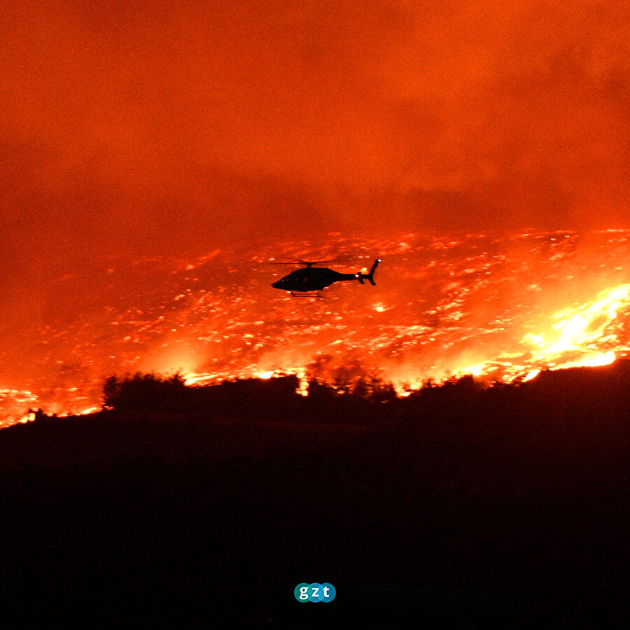 Çanakkale'de çıkan orman yangınına müdahale sürüyor