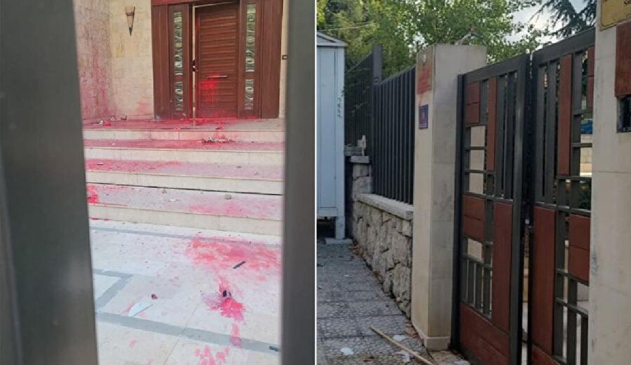 Lübnan'daki Azerbaycan Büyükelçiliği önünde miting düzenleyen yaklaşık 50 Ermeni asıllı kişi, büyükelçilik idari binasının etrafındaki çitleri kırarak, büyükelçilik idari binasına boya ve patlayıcı dolu şişeler attı.