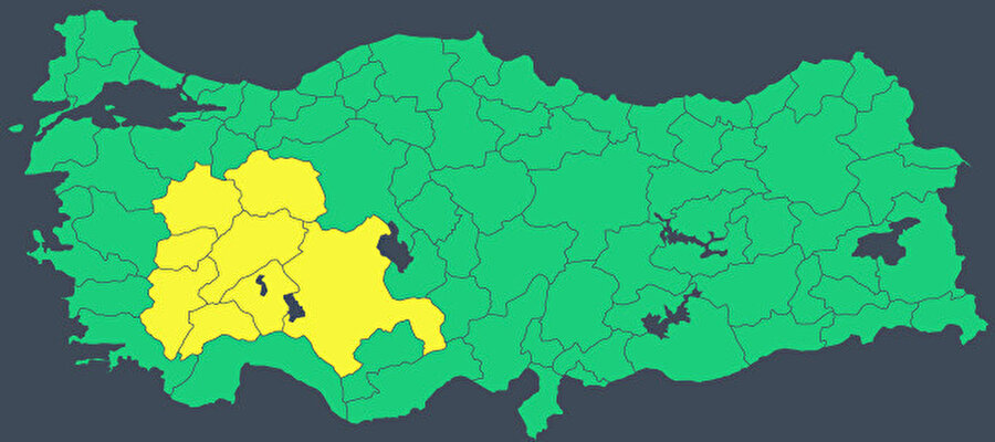 Meteoroloji uyarı haritası