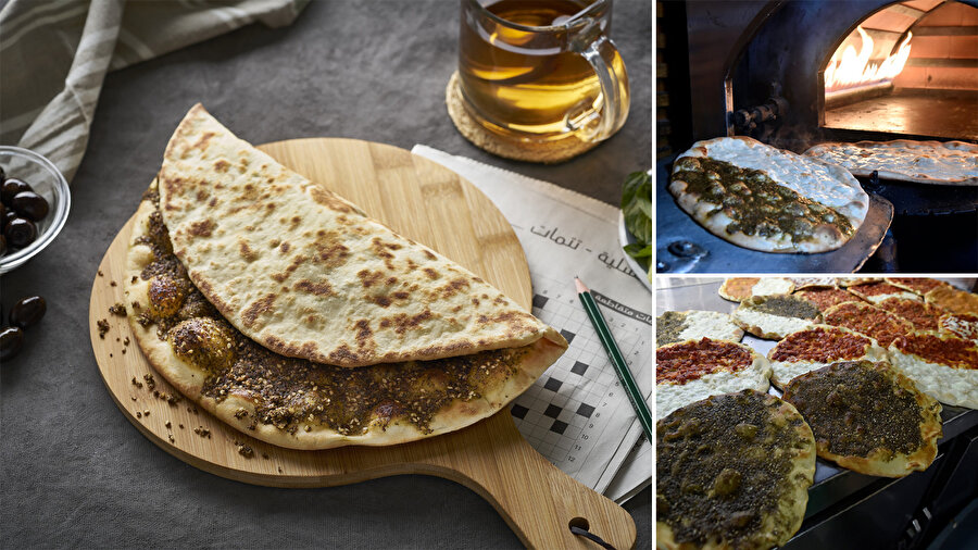 Popüler bir Levanten yiyeceği olan mankuşa, mahalle fırınlarının yanı sıra ev ve köylerde kurulan saclar üzerinde de pişiriliyor.