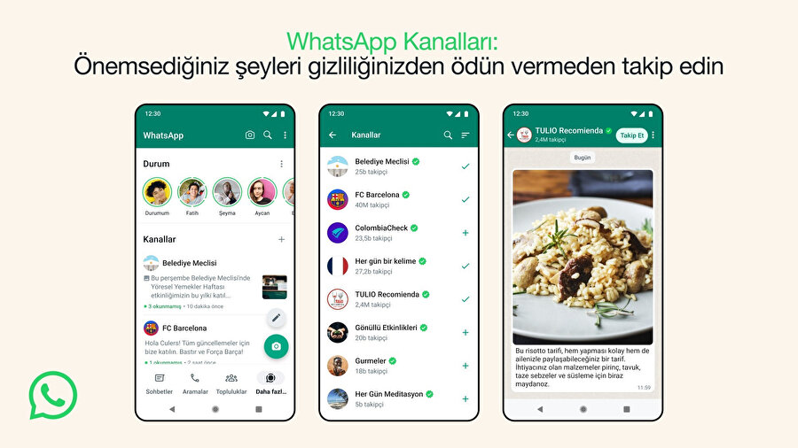 WhatsApp Kanallar