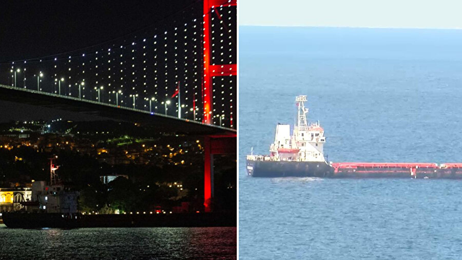 Gemi İstanbul Boğazı'ndan geçti