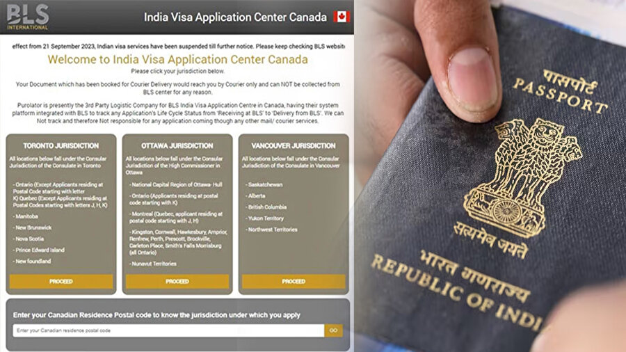 Kanada vatandaşlarına verilen Hindistan vize hizmetleri askıya alındı.