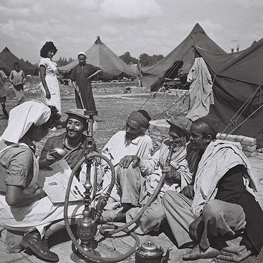 Yemenli Yahudiler, Rosh Ha’ain toplama kampında, Ekim 1949.