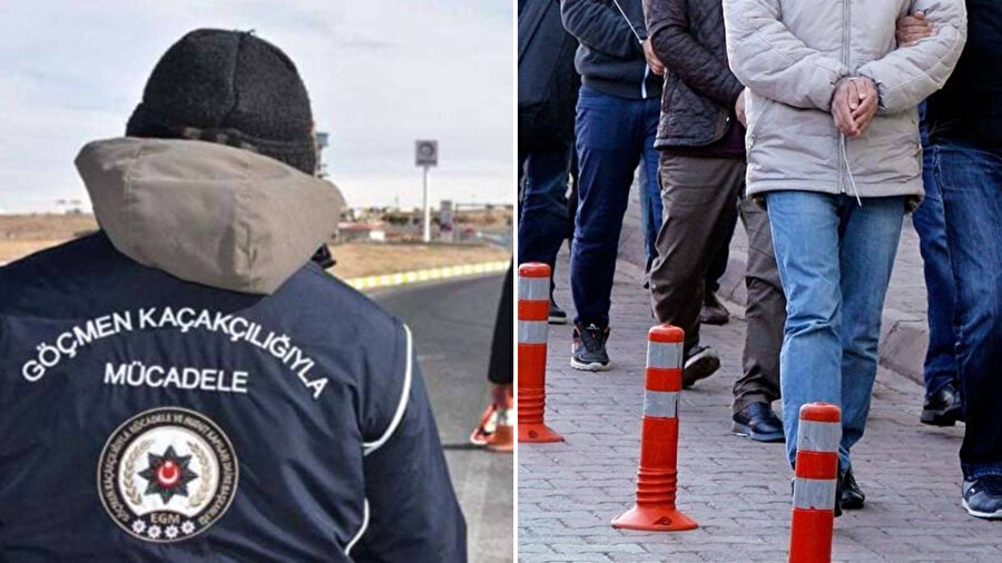 İzmir'de güvenlik güçleri, 464 düzensiz göçmeni yakaladı.