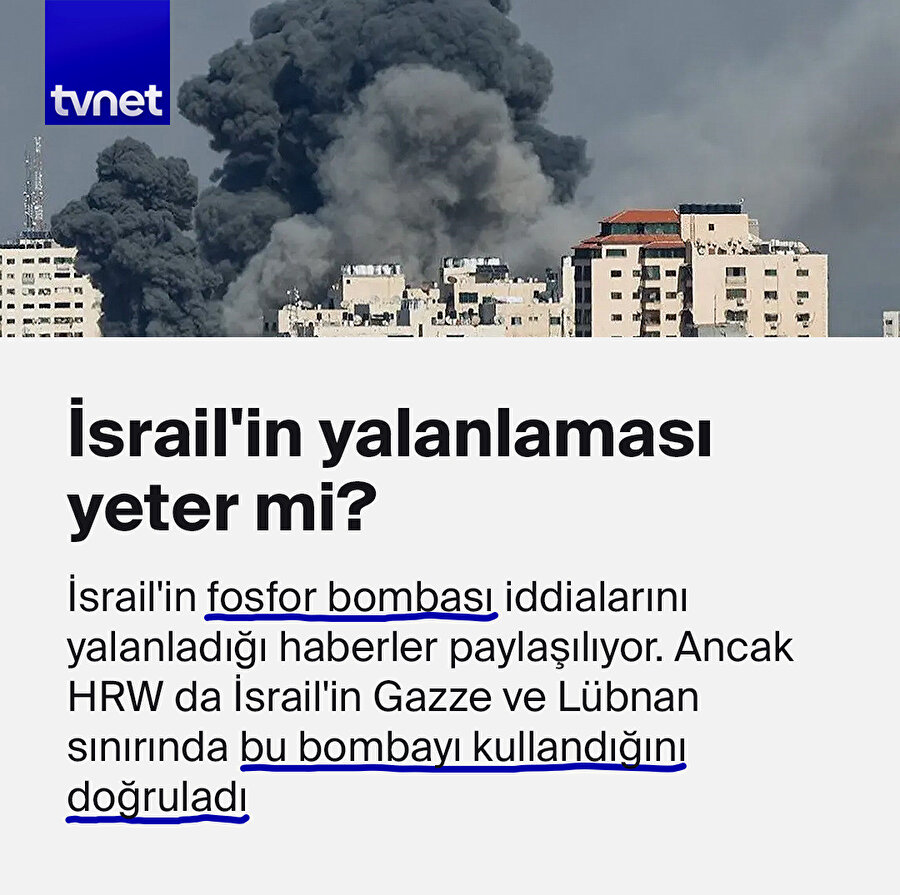 İsrail'in yalanlaması yeter mi?