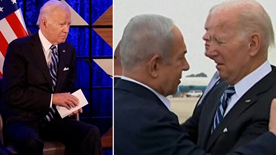 Tel Aviv'de konuşan Biden, ABD'nin İsrail'in yanında olduğunu söyledi.