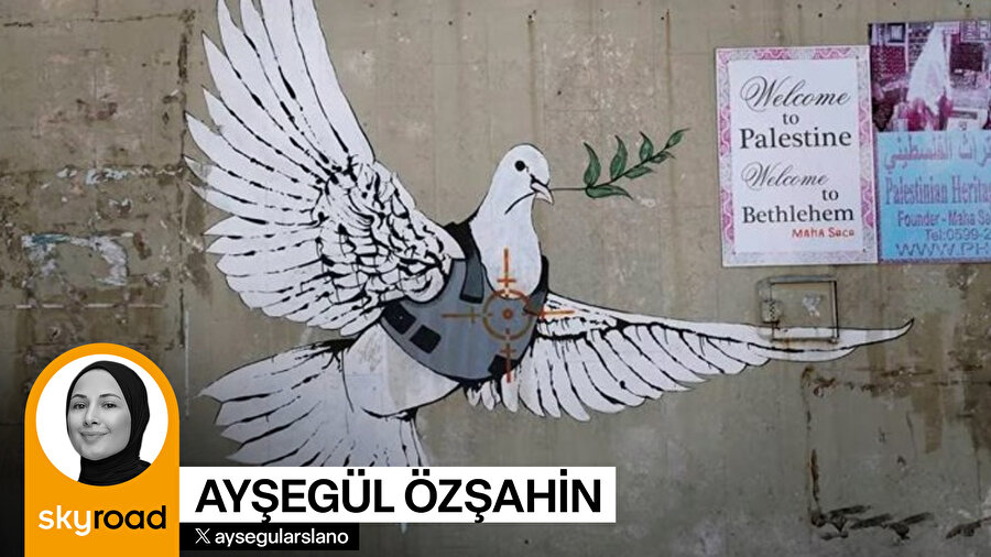 Filistin duvarlarında Banksy’nin fırçası.