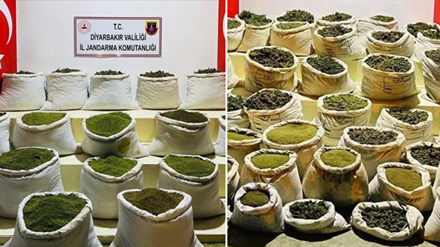 Diyarbakır'da yüklü miktarda uyuşturucu madde ele geçirildi.