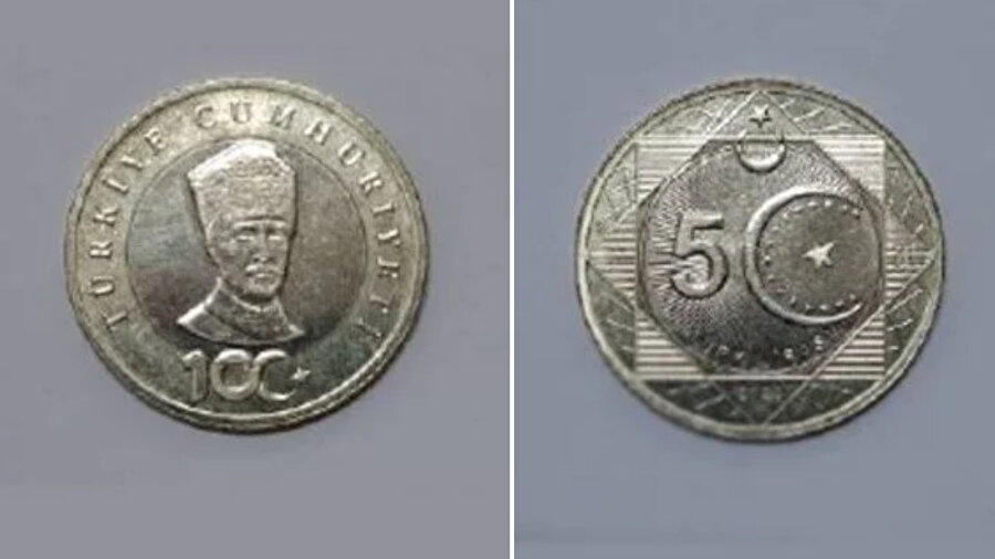 Cumhuriyet’in 100’üncü yılına özel madeni 5 TL basıldı.