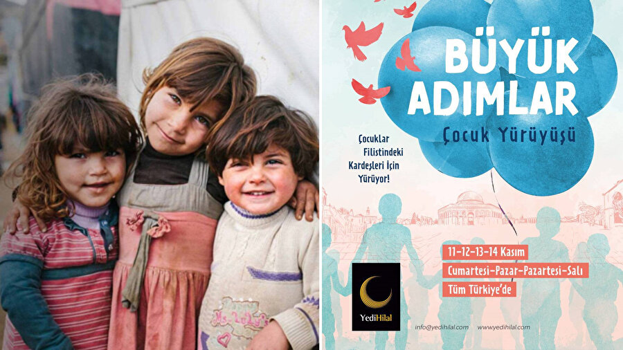 'Büyük Adımlar Çocuk Yürüyüşü' Başlıyor: Çocuklar Gazze için yürüyecek