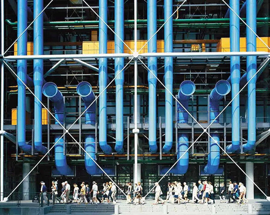 Centre Pompidou, Paris, Fransa (1977).nn