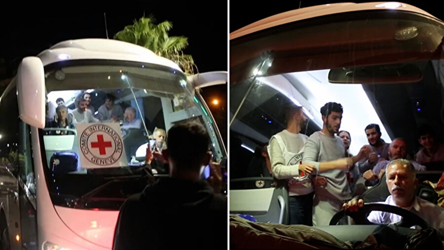 Filistinli esirler serbest bırakıldı.