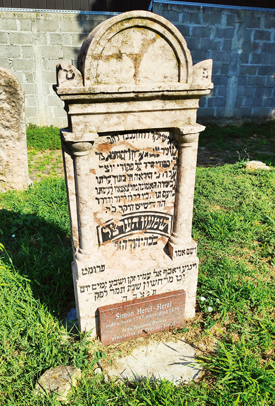 Theodor Herzl'in dedesi Simon Herzl'in Sırbistan'daki mezarı