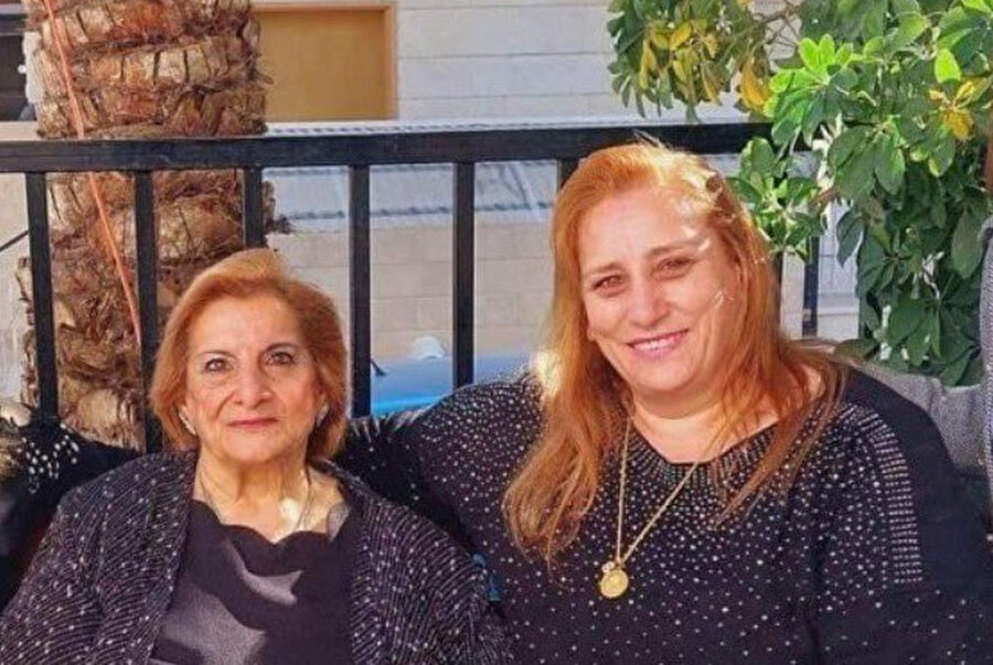 İsrail keskin nişancıları tarafından kilisede öldürülen Nahida Halil Anton ve kızı Samar Kamal Anton.