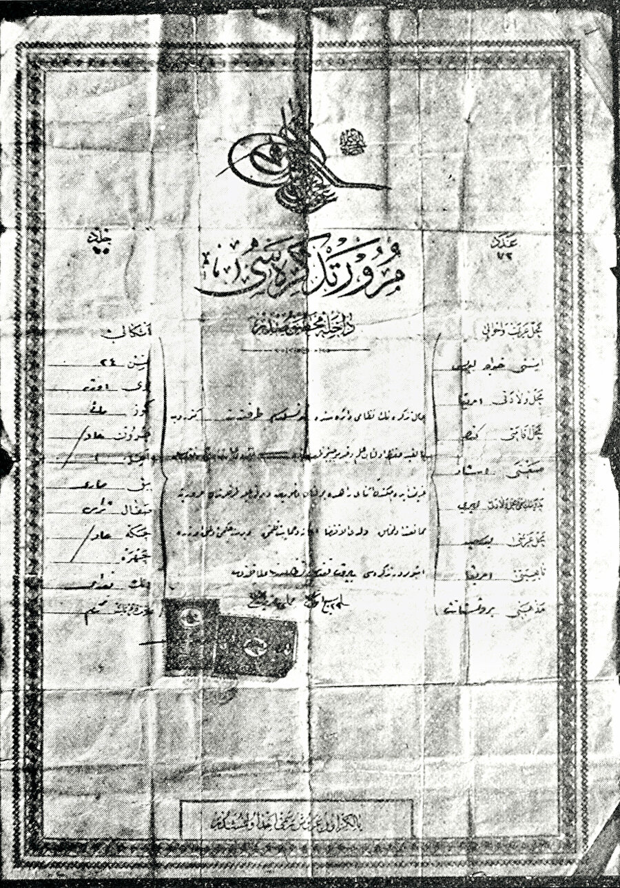 Filistin'de Osmanlı yerel pasaportu