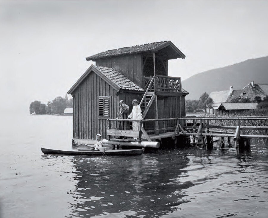 Gustav ve Emilie, Litzlberg’deki yazlık evde,1900’lerin başı.