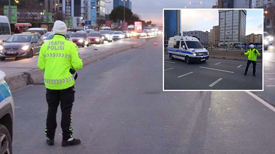 İstanbul'da trafik denetimi: İçinde hasta olmayan hasta nakil ambulansına ceza