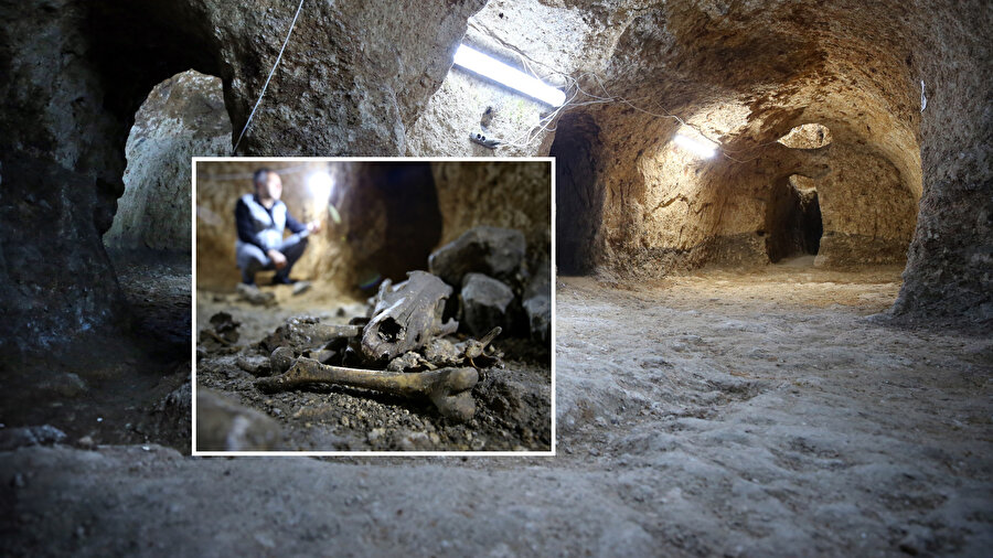 Sarayini'ne tünellerle bağlı yeni bir yer altı şehri keşfedildi.