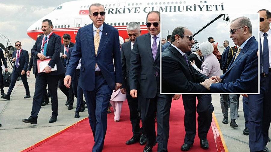 Cumhurbaşkanı Recep Tayyip Erdoğan ile Mısır lideri Abdülfettah el-Sisi