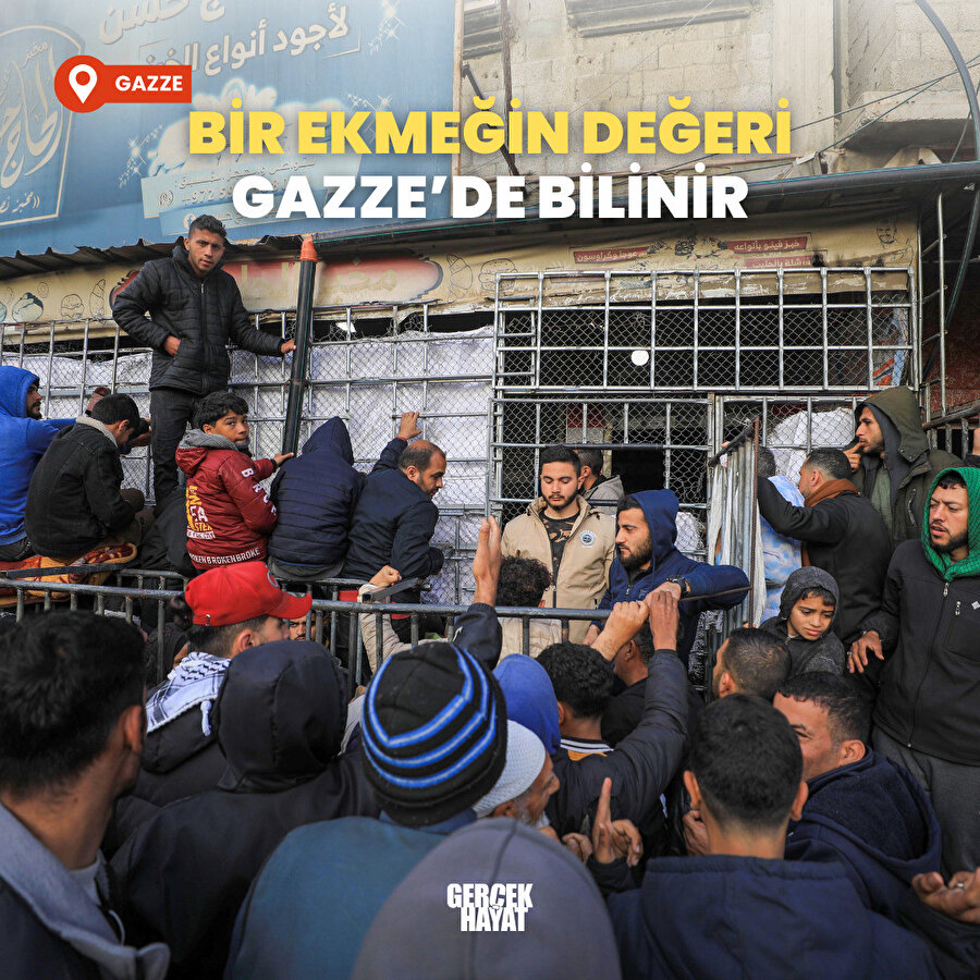 Gazze'de ekmek kuyruğu