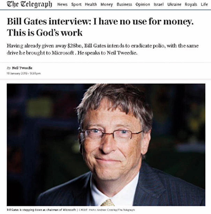 Bill Gates The Telegraph röportajı