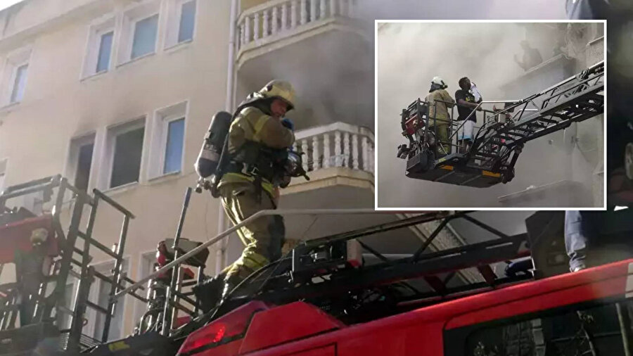 Avcılar'da 4 katlı binada yangın: 19 kişi itfaiye tarafından kurtarıldı