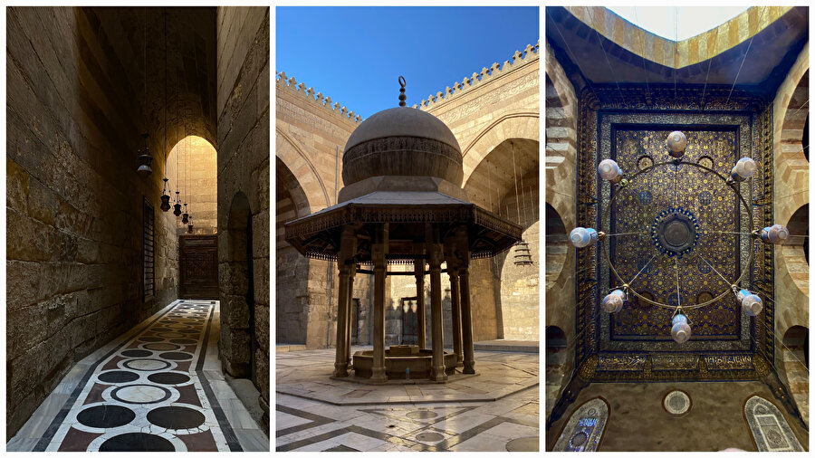 Zahir Berkûk Camii’nin abbarası, sebili ve tavanı.
