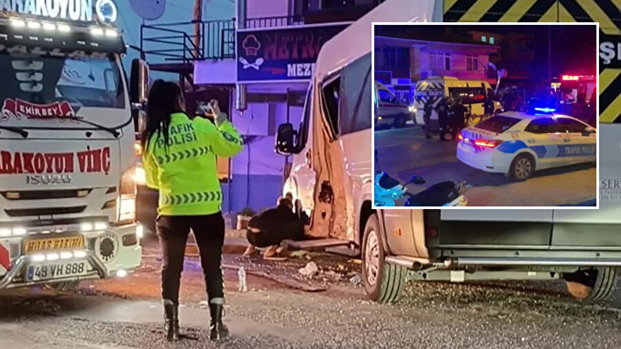 Muğla'da iki servis minibüsü çarpıştı