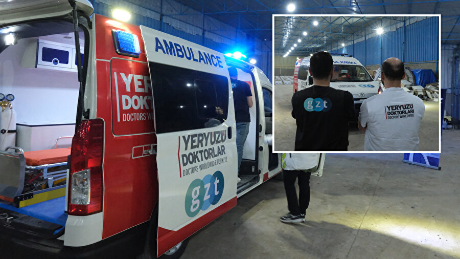 GZT ve Yeryüzü Doktorları Gazze'ye Ambulans kampanyası kapsamında Mısır Kahire'de