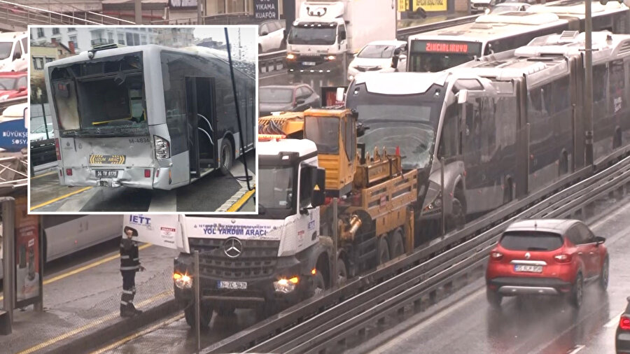 Avcılar’da iki metrobüs çarpıştı: 5 yaralı