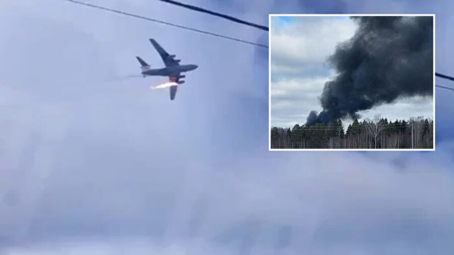 Rusya'da askeri kargo uçağı düştü