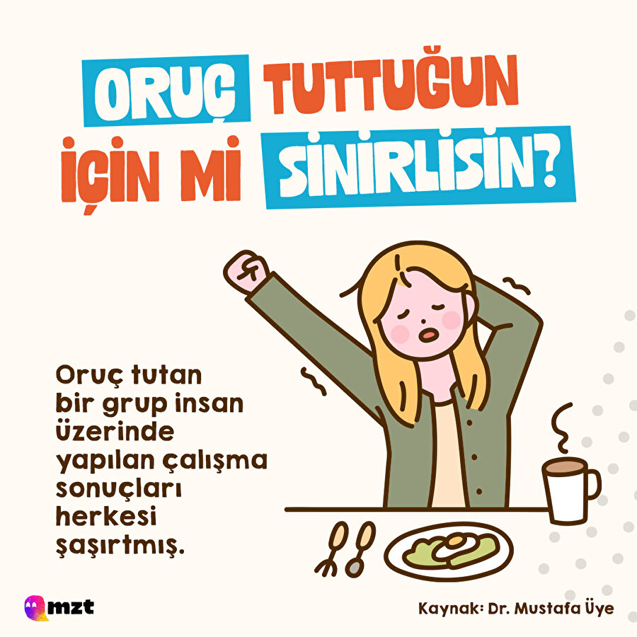 Oruç tuttuğunuz için mi sinirlisiniz?