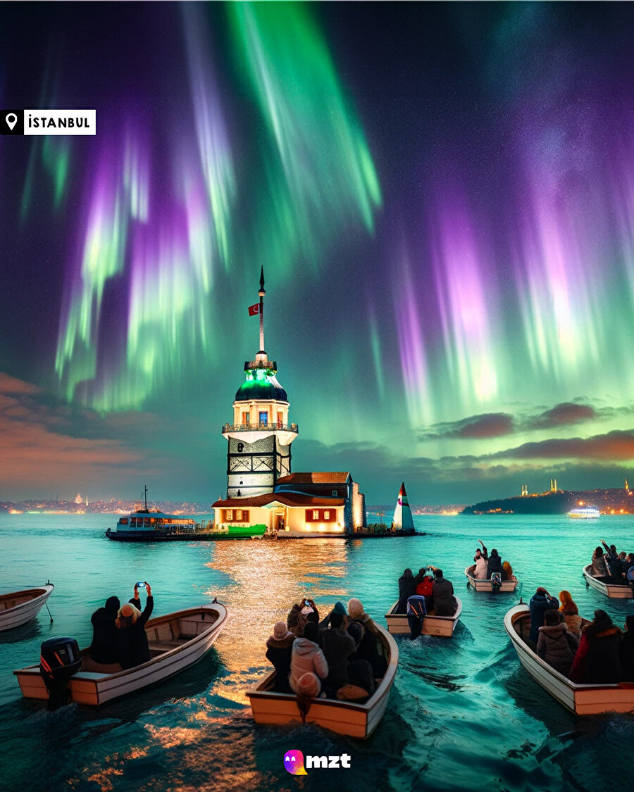 Kuzey ışıkları Türkiye'ye gelseydi