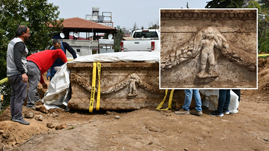 Hatay'ın Defne ilçesinde lahit bulundu