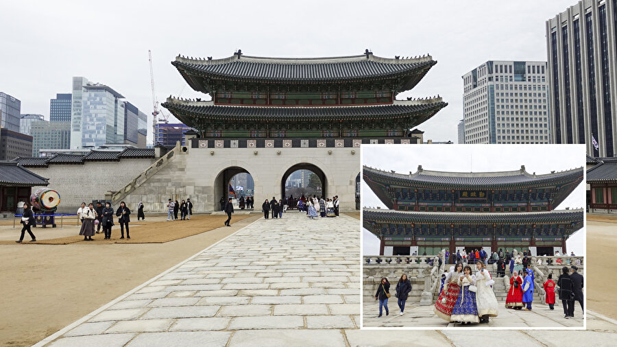 Seul'deki Gyeongbokgung Sarayı ülke turizminin çekim noktası oldu.
