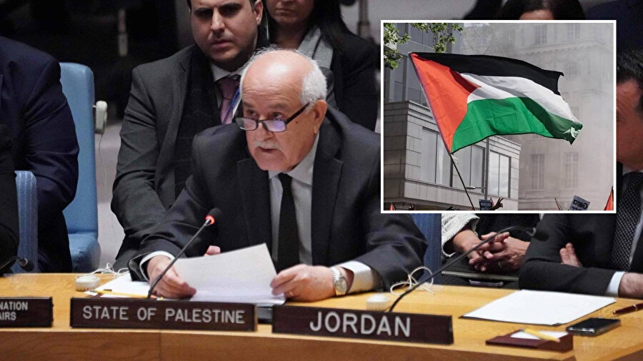 ​Filistin'in Birleşmiş Milletler (BM) Daimi Gözlemcisi Riyad Mansur