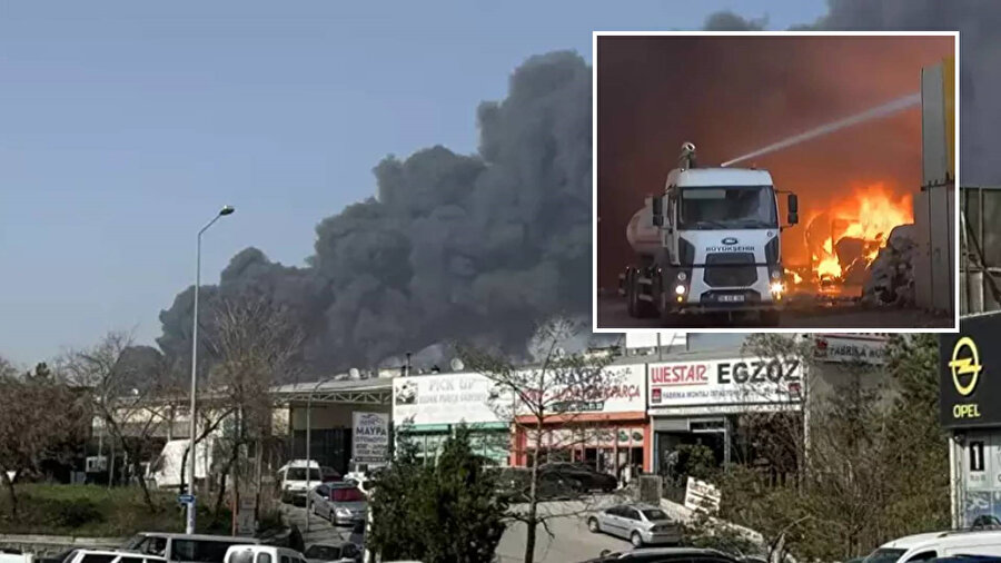 Ankara'da Hurdacılar Sanayi Sitesi'nde yangın çıktı