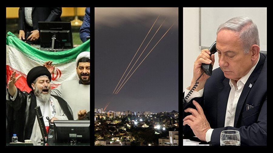 İran'ın İsrail topraklarına doğrudan ilk saldırısının ardından gözler İsrail'e çevrildi. İsrail'den "İran'ın İsrail topraklarına füze ve dron saldırısı yanıtsız kalmayacak" açıklaması gelirken, İsrail'e destek verenler de dahil olmak üzere Batılı ülkelerden itidal çağrıları geliyor.