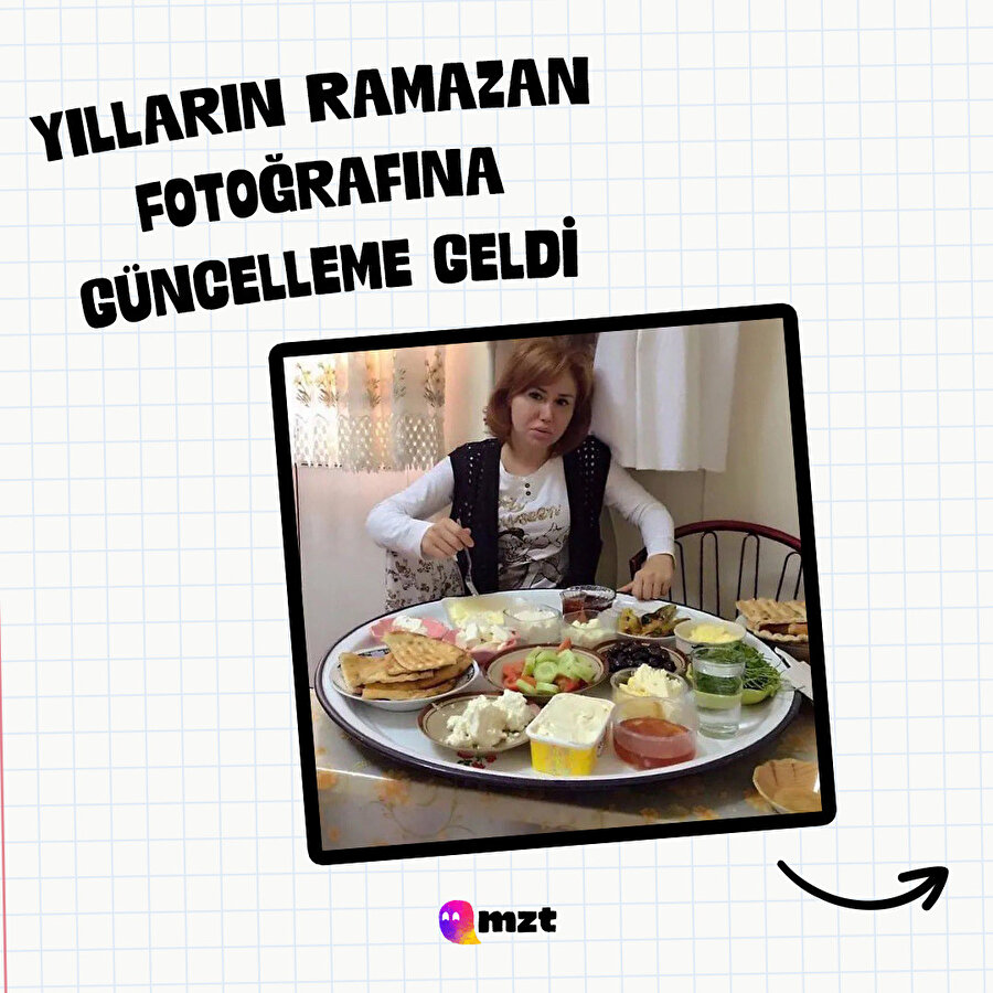 Ramazan sofrası fotoğrafına güncelleme gelmiş