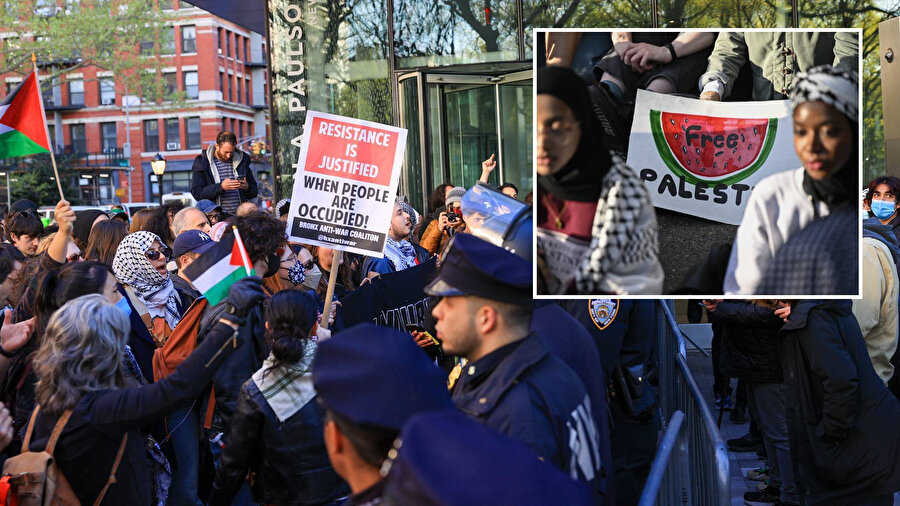 New York'taki üniversite öğrencilerinin Filistin'e destek gösterileri devam ediyor
