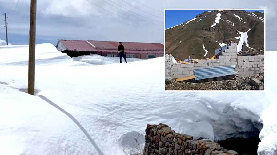 Taşlı Yaylası'nda kar eriyince şaşırtıcı görüntüler ortaya çıktı