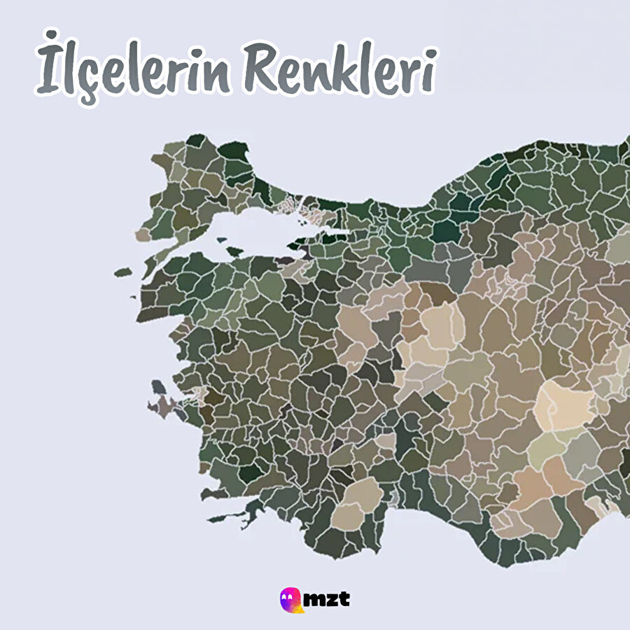 İlçelerin renkleri