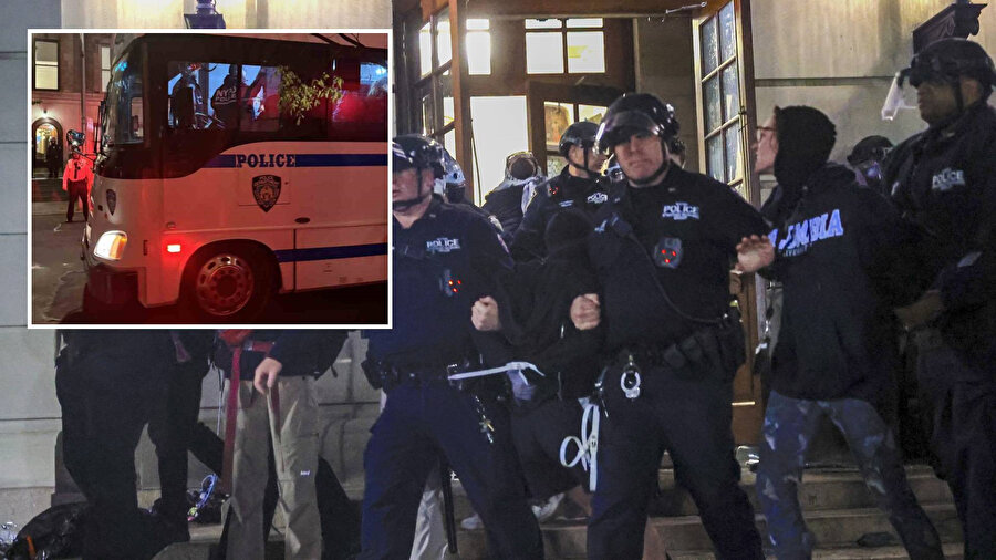 ABD polisinden Columbia Üniversitesindeki Filistin destekçisi öğrencilere operasyon