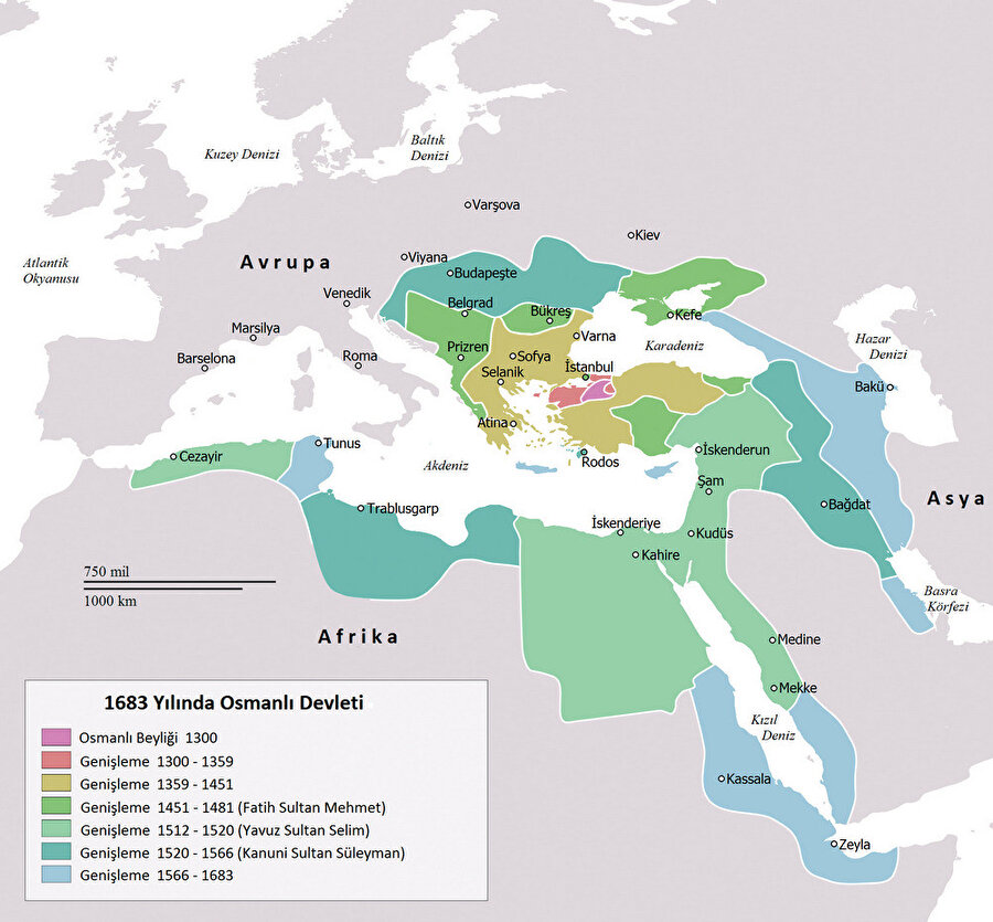 1683 yılında Osmanlı Devleti.